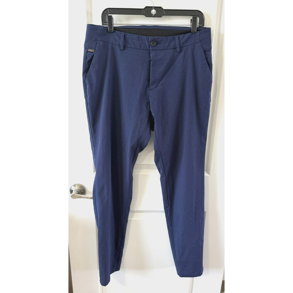 KJUS Golf Pants Men 33x32 Tailored Fit Performance Stretch Work Blue Sample